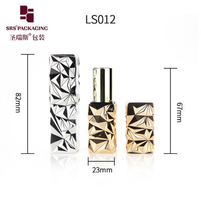 comprar forma cuadrada oro brillante lujo de alta calidad lápiz labial tubo vacío online manufacture