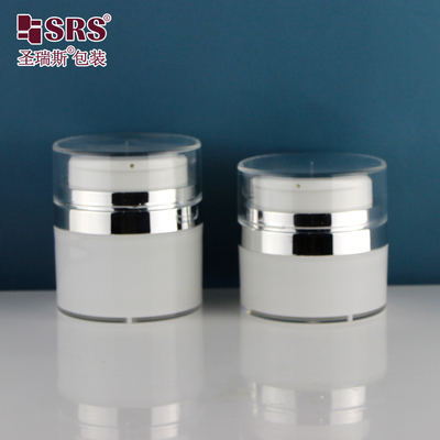 30 ml 50 ml de Acrílico Vacío Redondo Crema Facial Loción Suero Elegante Botella Cosmética Sin Aire