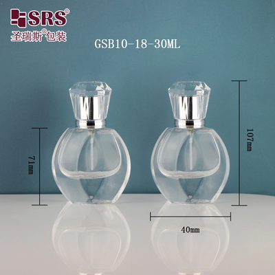 Capullo de forma de diamante Perfume vacío de lujo personalización 1 oz botella de spray de vidrio