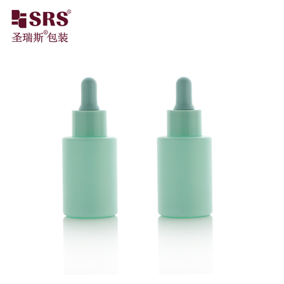Venta al por mayor de pintura a medida de color de vidrio redondo esencia facial de lujo botella de goteo de 30 ml