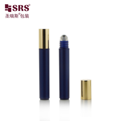 8 ml de cilindro de plástico PP reciclable de aluminio tapa de acero bola de masaje crema para los ojos rollo en botella