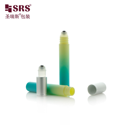 PP PCR Material ecológico plástico envasado cosmético Gel para ojos de color gradiente personalizado botella de aplicador en rodillo