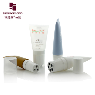 100 ml 120 ml 5 bolas de acero de rodillo crema de masaje vacío cosmético plástico redondo tubos de bolas de rodillo