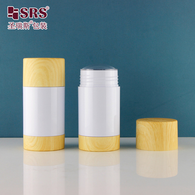 Forma redonda Color personalizado Botella de palo de plástico Twist Up Contenedor de desodorante de 50 ml