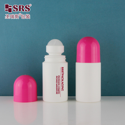 60 ml redondo semitransparente de color personalizado de plástico para el cuidado de la piel de la botella de gel de rollo en el contenedor de desodorante