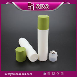 SRS hecha en China helada vacía 30 ml de desodorante rodillo de palo en botella con tapa de plástico verde