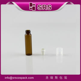 SRS a granel 5 ml cilindro de vidrio rollo de ámbar en botella de perfume con tapa de plástico