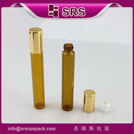 SRS venta al por mayor de botellas de cristal de 10 ml de color ámbar para aceite esencial de buena calidad