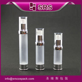 A0214 Botella de 15 ml, 20 ml y 30 ml con bomba transparente, mate y sin aire