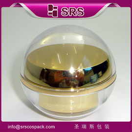 Suministrador Shangyu en la venta de la forma de una bola cosmético tarro con tapa