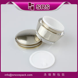 SRS muestra gratuita vacía 15 ml 30 ml 50 ml plástico redondo envasado cosmético frasco de crema mayorista