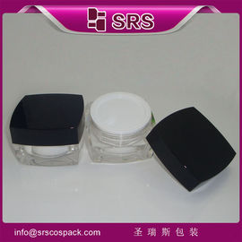 Embalaje Shengruisi J050-5ml 10ml 15ml 30ml 50ml 100ml jarro de crema acrílico cuadrado vacío