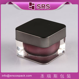 SRS China lujo cuadrado escrílico crema para el cuidado de la piel uso y plástico material del cuerpo frasco cosmético