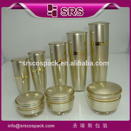 SRS Fabricantes mayoristas 15ml 30ml 50ml 80ml 120ml oro de lujo plástico cosmético acrílico vacío