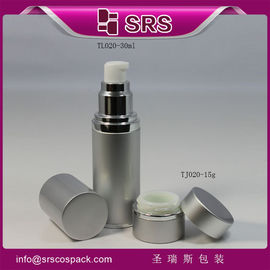 Fabricante de SRS, mayorista de frascos redondos de aluminio y botellas vacías de pulverización sin aire para cosméticos