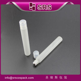 SRS China proveedor de aceite esencial de heladas botella de vidrio vacía de 10 ml con rollo sobre el tipo de sellado