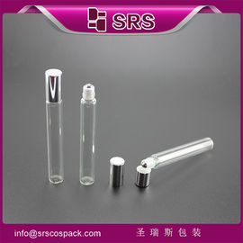 SRS botella vacía de cristal de 15 ml para perfume con tapa brillante de aluminio