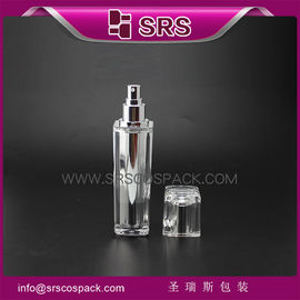 Botella de loción transparente L054 15ml 30ml 50ml botella de plástico de crema de 100ml con bomba