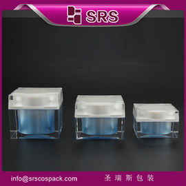 J053 plástico de belleza 30ml 50ml 80ml frasco cuadrado cosmético