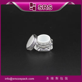 J060 frasco cosmético de forma de diamante blanco