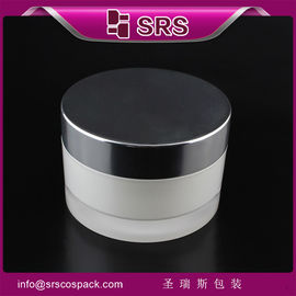 Jarrón de crema para el cuidado de la piel de lujo y de alta calidad,J023 proveedor Jarrón redondo acrílico