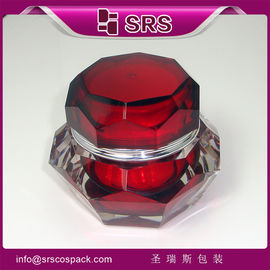 Jarrón acrílico de diamante para crema para el cuidado de la piel,J061 Jarrón de 50 g