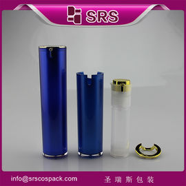 Fabricante de botellas de bombas de forma redonda sin aire,botella de loción elegante sin aire