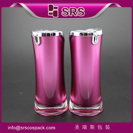 L092 botella de loción para el cuidado de la piel con forma radial, recipiente de crema de belleza