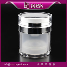 A100 Jarrón de 15 ml 30 ml 50 ml bomba sin aire blanca para crema para el cuidado de la piel