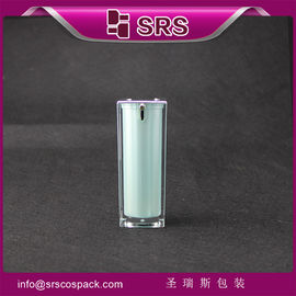 Botella de loción de forma cuadrada,A050 botella de bomba sin aire de 15 ml 30 ml 50 ml