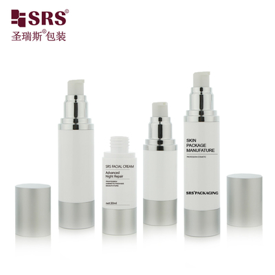 Personalización mayorista 15 ml 50 ml Loción cosmética vacía suero bomba sin aire botella 30 ml