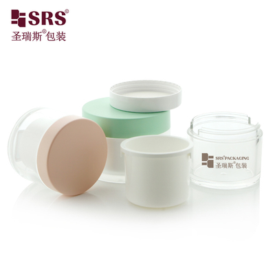 50g 100g 240g Contenedor de plástico transparente acrílico vacío reemplazable Crema Frasco cosmético de lujo