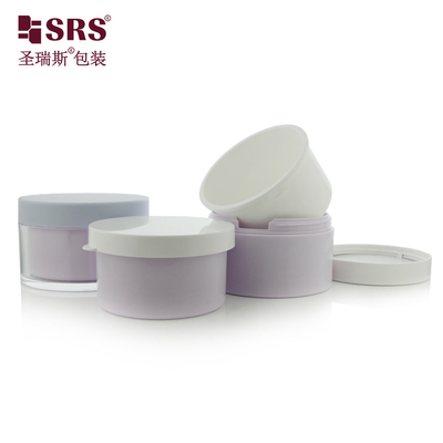 Envases únicos redondos de plástico para envases cosméticos envases vacíos de 50 ml 100 ml 240 ml para frotar el cuerpo frasco