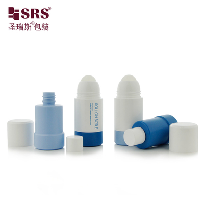 PP PCR Material reciclado de estilo reemplazable rodillo de desodorante de gel rodillo en botella de plástico 50ml