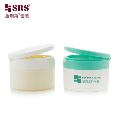 Contenedor de PP de color para inyección con cuchara de plástico con tapa invertida 100 g Jar de crema cosmética