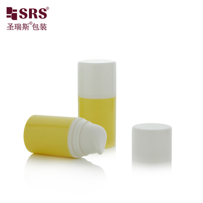 15 ml 30 ml de lujo blanco brillante PP PCR botellas de la bomba de loción ecológica sin aire 50 ml