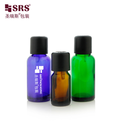 Esencia para el cuidado del cabello Botellas vacías líquidas con tapa a prueba de niños Botella de aceite esencial de vidrio