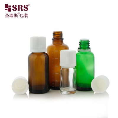 5 ml 10 ml 15 ml 30 ml 50 ml 100 ml 18/415 Botella de aceite esencial de vidrio con tapa a prueba de niños