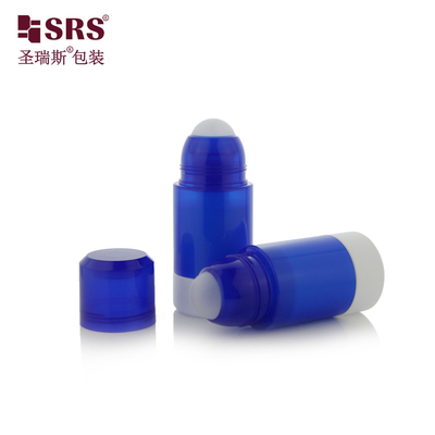 Embalaje cosmético vacío de 50 ml Botellas de bola de acero de rodillo rellenables en botella
