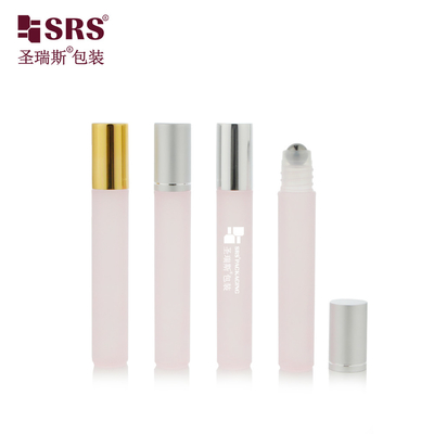 8 ml de botella translúcida rosa semitransparente de plástico de PP para ojos con rollo