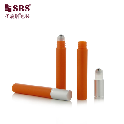 8 ml de forma redonda PP para inyección de color vacío embalaje cosmético para cabello suero botella de masaje de rodillos