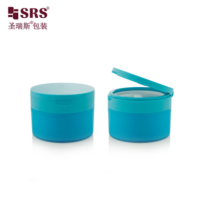 120 g 150 g PP vacío PCR reciclado inyectable de color personalizado con tapa de vuelta y cuerpo de mantequilla frascos vacíos