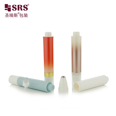 Cosmético vacío de lujo PP PCR redondo con bomba sin aire Crema para los ojos en rollo en botellas 10 ml