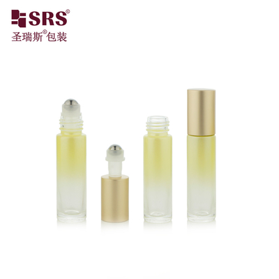 10 ml de pintura a medida Gradiente amarillo vacío de aceite esencial Botella de vidrio en rollo
