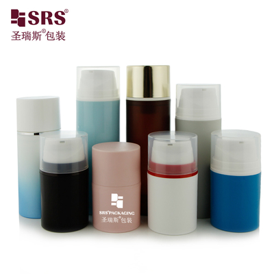 Ronda Snap On Estilo PP PCR Material reciclado Color personalizado Botella de bomba sin aire de 150 ml
