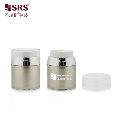 Luxo Acrílico Vacío Pared Doble Personalizar Pintura Color Crema Facial Jar de plástico