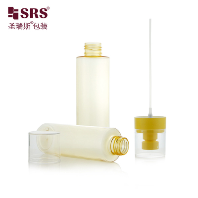150 ml de inyección de color semitransparente de plástico PCR de material reciclado pulverizador PET botella cosmética