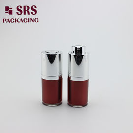 A020 Producente de botellas sin aire 15 ml pintadas de color rojo de acrílico para atornillar las tapas botella