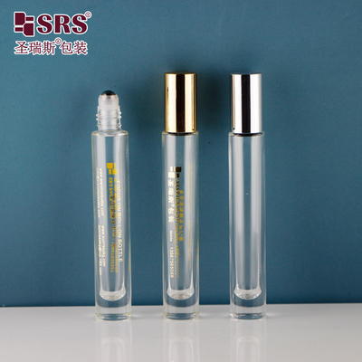 Forma redonda Fondo transparente y grueso sin fugas Perfume de aceite esencial Botellas de bolas de 10 ml