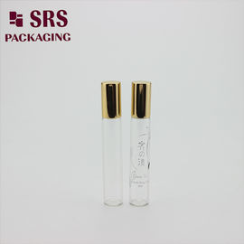 Botella vacía de perfume de cristal de bola de rodillo BLP-8ML con tapa de aluminio